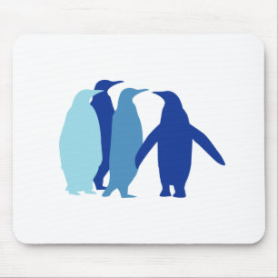 Blaue Pinguine Mousepad