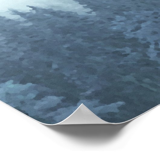 Blaue Pinienbäume 13 Tabelle Sitzplan Poster (Ecke)