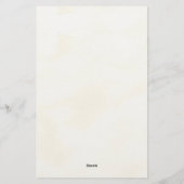 Blaue Pinienbäume, die mit Schreibwaren gesäumt si Briefpapier (Rückseite)