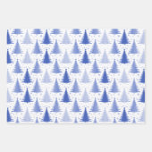 Blaue Pinienbäume Geschenkpapier Set (Vorderseite 3)