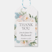 BLAUE PINK BLOMING BLUME BRIDAL Vielen Dank Geschenkanhänger (Vorderseite)