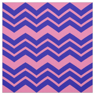 Blaue Pink Chevron-Zickzack-Design  Stoff