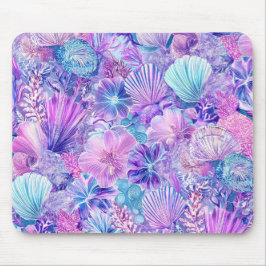 BLAUE PINKFARBENE LILA UNTERWASSERPFLANZEN & MEERE MOUSEPAD