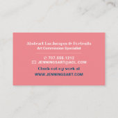 Blaue Pinselstriche, Berufliche Künstler Visitenkarte (Rückseite)