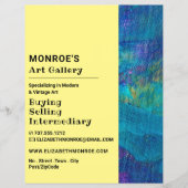 Blaue Pinselstriche, Kunsthändler, Galerie Flyer (Vorne)