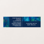 Blaue Pinselstriche, Kunsthandwerksladen, im Detai Visitenkarten (Außenseite Aufgefaltet)