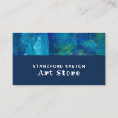 Blaue Pinselstriche, Kunsthandwerksladen Visitenkarte (Vorderseite)