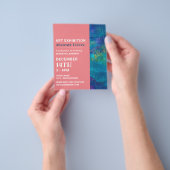 Blaue Pinselstriche, Künstlerausstellungswerbung Flyer (Gruppe)