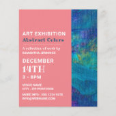 Blaue Pinselstriche, Künstlerausstellungswerbung Flyer (Vorne)