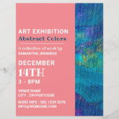 Blaue Pinselstriche, Künstlerausstellungswerbung Flyer (Vorne)