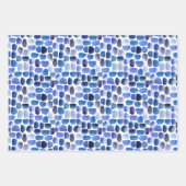 Blaue Pinselstriche wrapping Paper Sheets Geschenkpapier Set (Vorderseite 3)