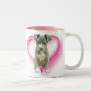 Blaue pitbull Welpen-Tasse Zweifarbige Tasse
