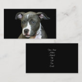 Blaue Pitbull Welpen-Visitenkarten Visitenkarte (Vorne/Hinten)
