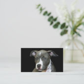 Blaue Pitbull Welpen-Visitenkarten Visitenkarte (Stehend Vorderseite)