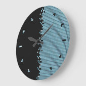 Blaue Pixel, Computergehäuse-Uhr Große Wanduhr (Winkel)
