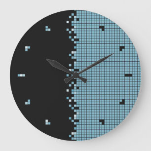 Blaue Pixel, Computergehäuse-Uhr Große Wanduhr