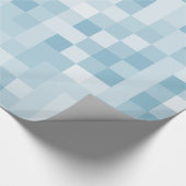 Blaue Pixel Geschenkpapier (Ecke)