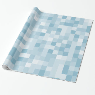 Blaue Pixel Geschenkpapier