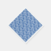 Blaue Pixel-Quadrate Musterpapierserien Serviette (Ecke)