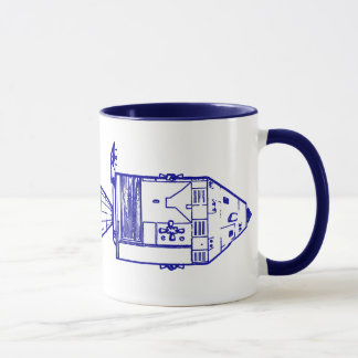 Blaue "PLAN APOLLO CM/MISSION" Tasse