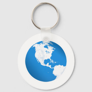 Blaue Planeten-Erde Schlüsselanhänger