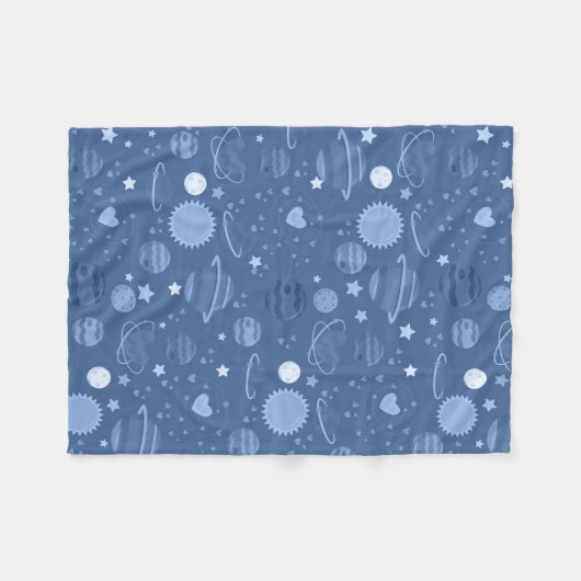 Blaue Planeten Fleece (Vorderseite (Horizontal))