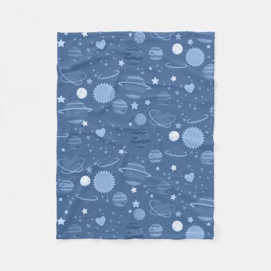 Blaue Planeten Fleece (Vorderseite)