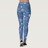 Blaue Planeten Leggings (Rückseite)