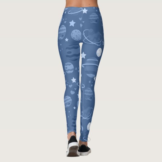 Blaue Planeten Leggings (Rückseite)