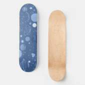 Blaue Planeten Skateboard (Vorderseite)