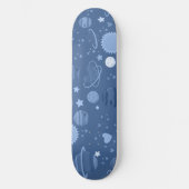 Blaue Planeten Skateboard (Vorderseite)