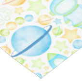 Blaue Planeten Weltraum-Astronaut Tischdecke (Schrägansicht)