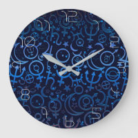 Blaue Planetensymbole Mystical Universe Planets
