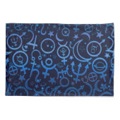 Blaue Planetensymbole Mystical Universe Planets Kissenbezug (Rückseite)