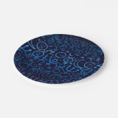 Blaue Planetensymbole Mystical Universe Planets Pappteller (Schrägansicht)