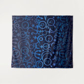 Blaue Planetensymbole Mystical Universe Planets Wandteppich (Vorderseite (Horizontal))