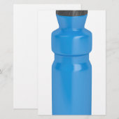 Blaue Plastikflasche Briefpapier (Vorne/Hinten)