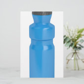 Blaue Plastikflasche Briefpapier (Stehend Vorderseite)