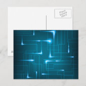 Blaue Platine Postkarte (Vorne/Hinten)