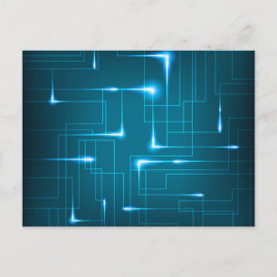 Blaue Platine Postkarte