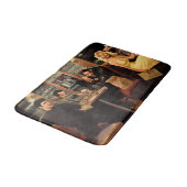 Blaue Platte 2 Badematte (Schrägansicht)