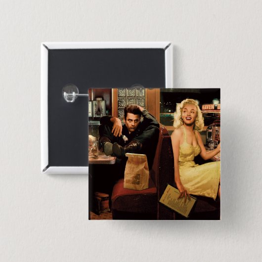 Blaue Platte 2 Button (Vorne & Hinten)