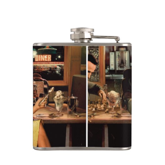 Blaue Platte 2 Flachmann (Rückseite)