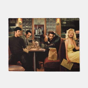 Blaue Platte 2 Fußmatte