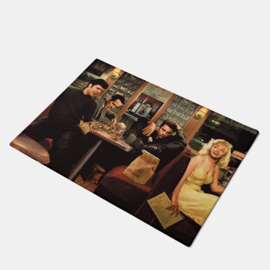 Blaue Platte 2 Fußmatte (Schrägansicht)