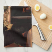 Blaue Platte 2 Geschirrtuch (Viertel Falte)