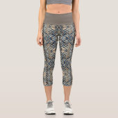 blaue Platte Capri Leggings (Vorderseite)