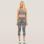 blaue Platte Capri Leggings (Vorderseite)