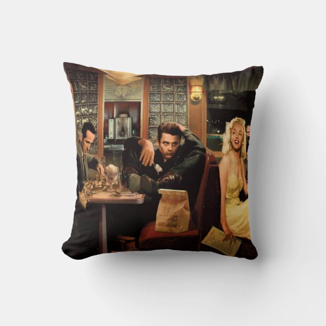 Blaue Platte Kissen (Vorderseite)