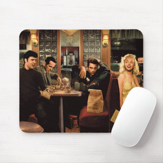 Blaue Platte Mousepad (Mit Mouse)